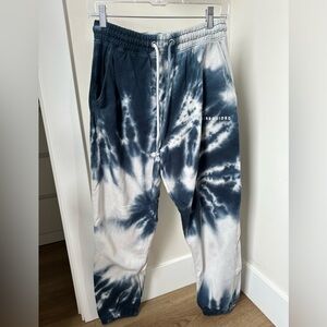 Missguided Tie-Dye Jogger Pants - Navy and White